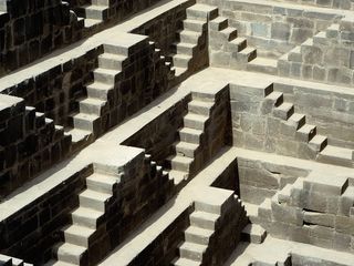 Detail of Chand Baori, Abhaneri, Rajasthan, India